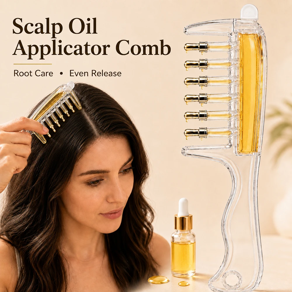 Portable Scalp Massage & Hair Oil Applicator Comb