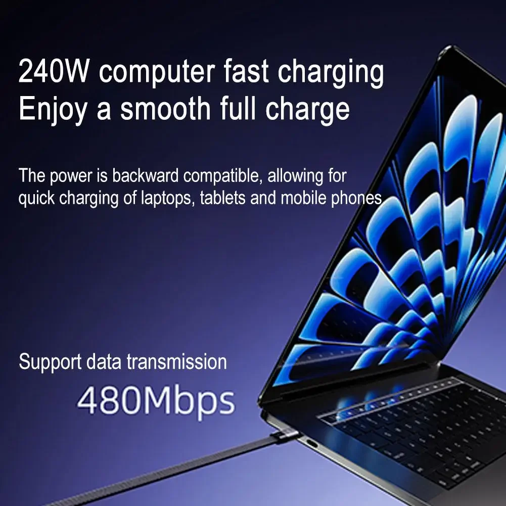 240W 2-in-1 C to C Ultra Fast Charging Cable-1.5 Meter