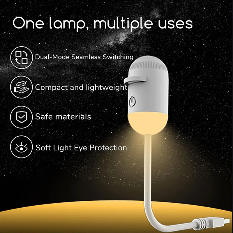2-in-1 Mini Galaxy Star Projector & Night Light