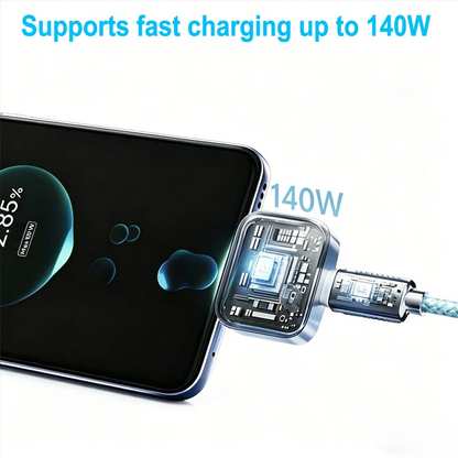 140W Universal Auto Disconnect Charger Adapter Type-C
