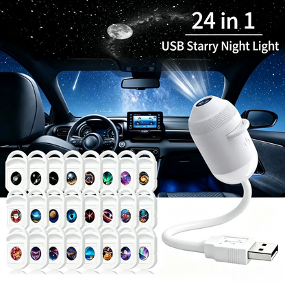 2-in-1 Mini Galaxy Star Projector & Night Light